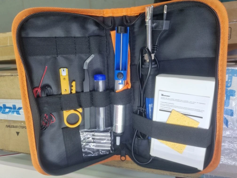 Паяльник набор, 15 пр., 60 вт